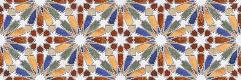 Настенная плитка Белая глина  Gravita КЕРАМИЧЕСКАЯ ПЛИТКА MORROCO SKY МУЛЬТИКОЛОР LINK DEC 2 30x90 Сатинированная для прихожей, кухни и гостиной